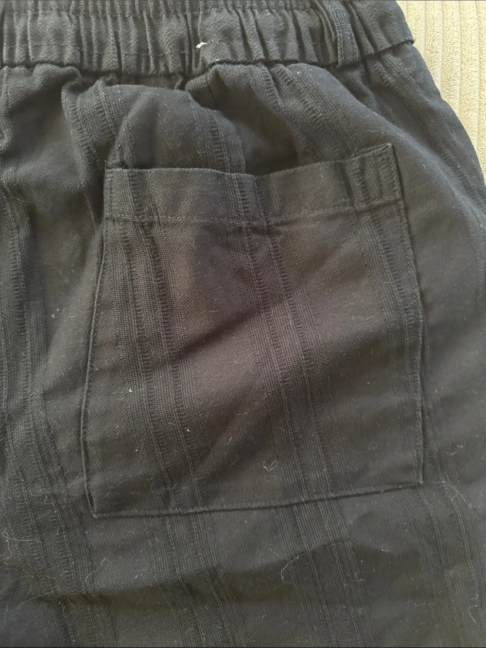 Zara Black Elastic Waist Casual Shorts